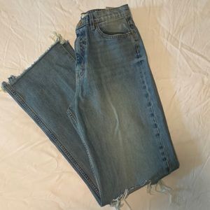 Aviator Nation jeans. NEW. Wide leg. Distressed knee/hem